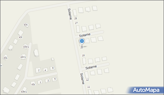 Wierzbiczany, Osiedle Solarne, 20, mapa Wierzbiczany