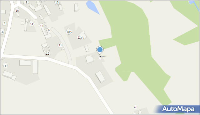 Wierzbiczany, Osiedle Wypoczynkowe, 7, mapa Wierzbiczany