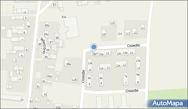Wierzbno, Osiedle, 15b, mapa Wierzbno