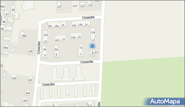 Wierzbno, Osiedle, 6, mapa Wierzbno