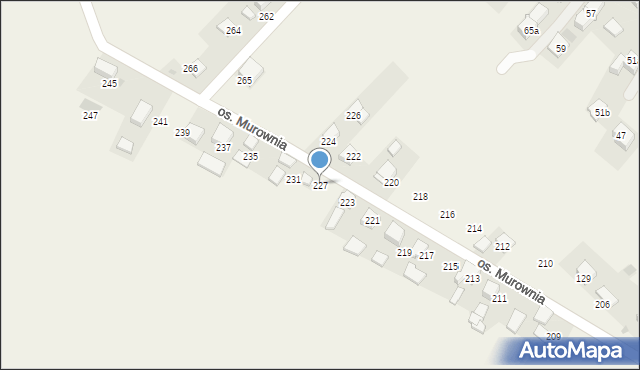 Wierzchowie, Osiedle Murownia, 227, mapa Wierzchowie