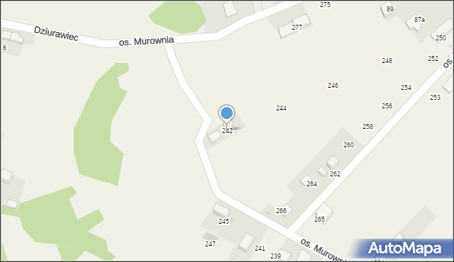 Wierzchowie, Osiedle Murownia, 242, mapa Wierzchowie