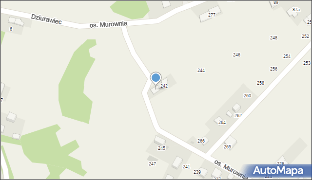Wierzchowie, Osiedle Murownia, 242a, mapa Wierzchowie