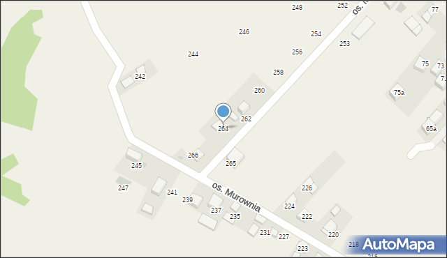 Wierzchowie, Osiedle Murownia, 264, mapa Wierzchowie