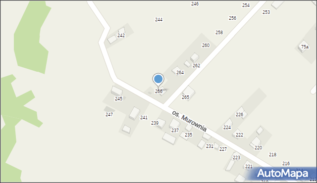 Wierzchowie, Osiedle Murownia, 266, mapa Wierzchowie