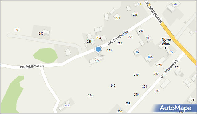 Wierzchowie, Osiedle Murownia, 277, mapa Wierzchowie