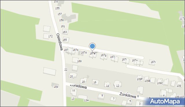 Wierzchowisko, Osiedlowa, 167e, mapa Wierzchowisko