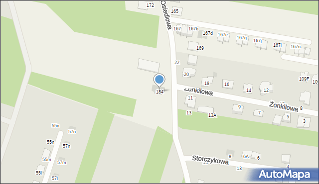 Wierzchowisko, Osiedlowa, 184, mapa Wierzchowisko