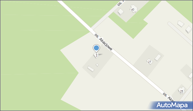 Wierzyce, Osiedle Akacjowe, 1, mapa Wierzyce