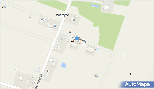 Wierzyce, Osiedle Kolonia, 21, mapa Wierzyce
