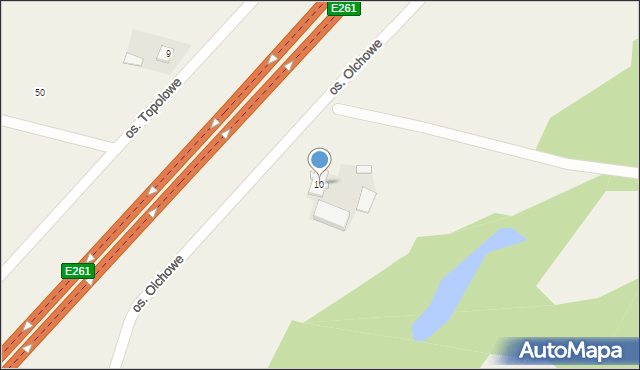 Wierzyce, Osiedle Olchowe, 10, mapa Wierzyce