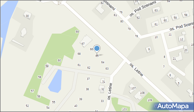 Wierzyce, Osiedle Pałacowe, 65, mapa Wierzyce