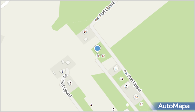 Wierzyce, Osiedle Pod Lipami, 11, mapa Wierzyce
