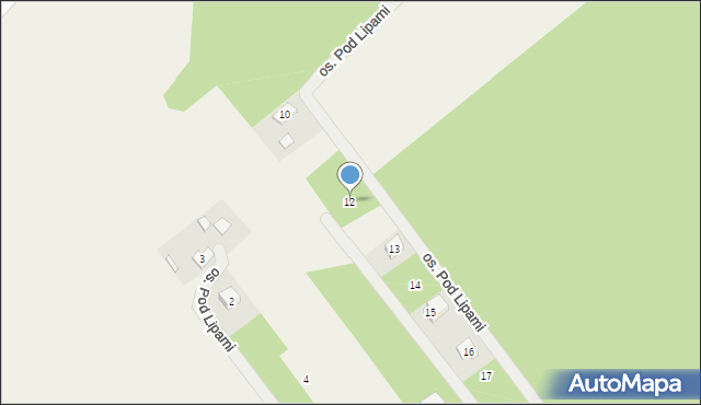Wierzyce, Osiedle Pod Lipami, 12, mapa Wierzyce