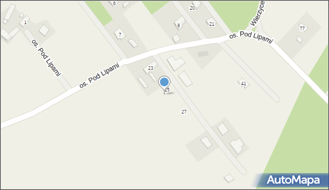 Wierzyce, Osiedle Pod Lipami, 24, mapa Wierzyce