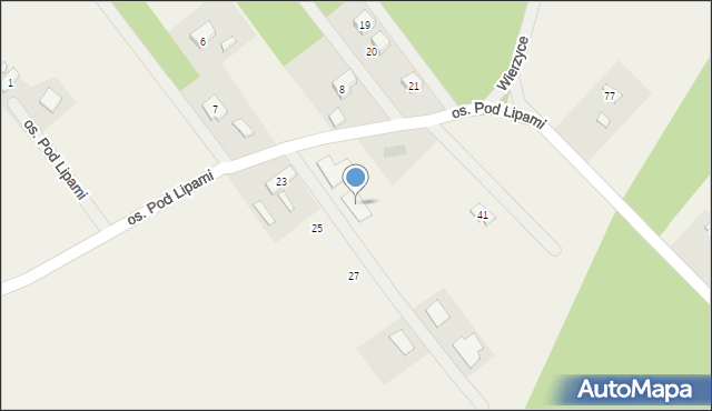 Wierzyce, Osiedle Pod Lipami, 36, mapa Wierzyce