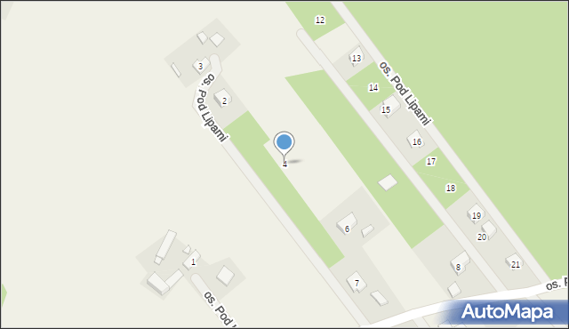 Wierzyce, Osiedle Pod Lipami, 4, mapa Wierzyce