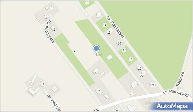 Wierzyce, Osiedle Pod Lipami, 5, mapa Wierzyce