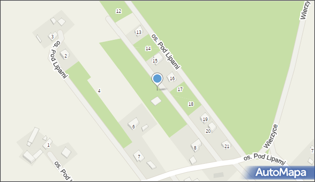 Wierzyce, Osiedle Pod Lipami, 9, mapa Wierzyce