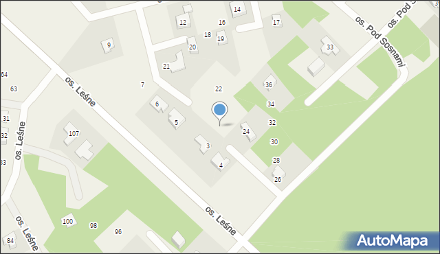 Wierzyce, Osiedle Pod Sosnami, 23, mapa Wierzyce