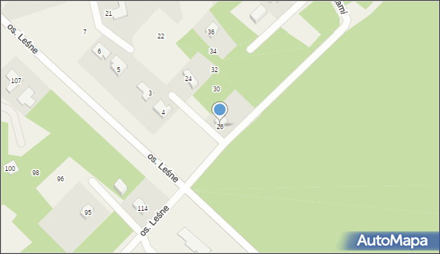 Wierzyce, Osiedle Pod Sosnami, 26, mapa Wierzyce