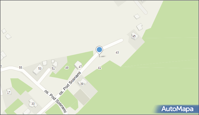 Wierzyce, Osiedle Pod Sosnami, 42, mapa Wierzyce
