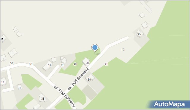 Wierzyce, Osiedle Pod Sosnami, 46, mapa Wierzyce