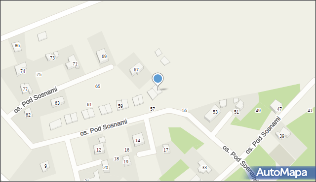 Wierzyce, Osiedle Pod Sosnami, 55, mapa Wierzyce