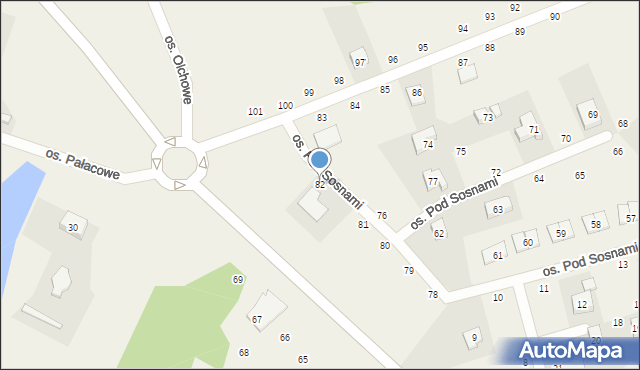 Wierzyce, Osiedle Pod Sosnami, 82, mapa Wierzyce