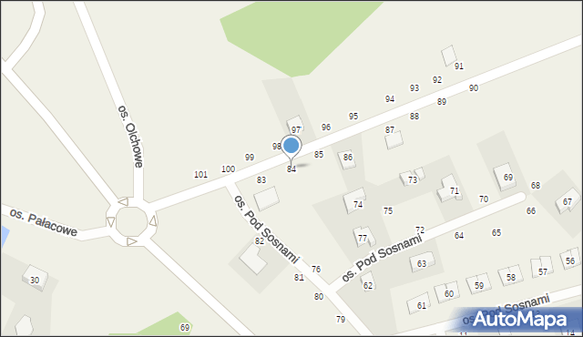 Wierzyce, Osiedle Pod Sosnami, 84, mapa Wierzyce