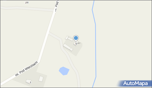 Wierzyce, Osiedle Pod Wierzbami, 9, mapa Wierzyce