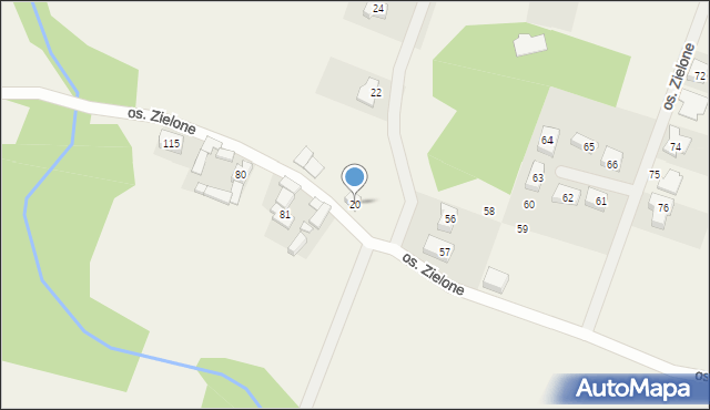 Wierzyce, Osiedle Zielone, 20, mapa Wierzyce