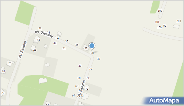 Wierzyce, Osiedle Zielone, 38, mapa Wierzyce