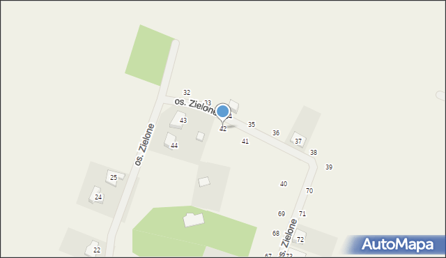 Wierzyce, Osiedle Zielone, 42, mapa Wierzyce