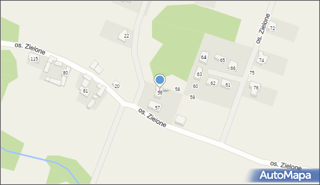 Wierzyce, Osiedle Zielone, 56, mapa Wierzyce