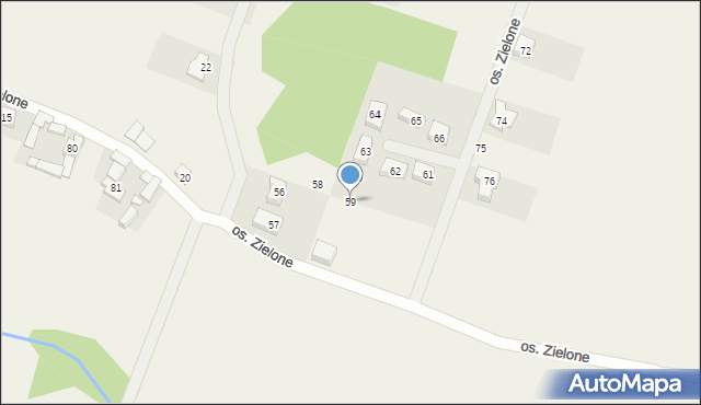Wierzyce, Osiedle Zielone, 59, mapa Wierzyce