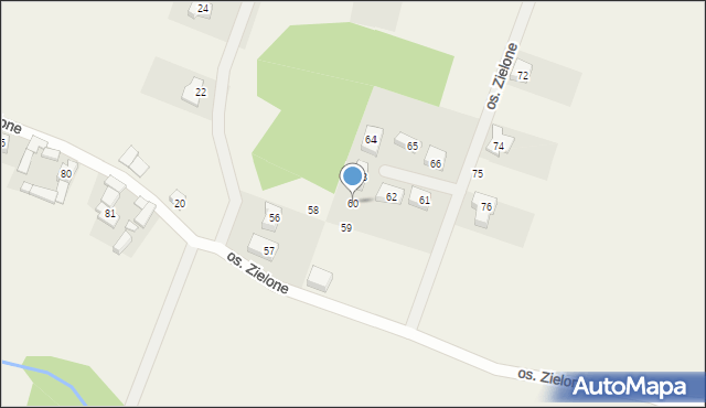 Wierzyce, Osiedle Zielone, 60, mapa Wierzyce