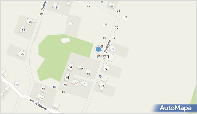 Wierzyce, Osiedle Zielone, 67, mapa Wierzyce