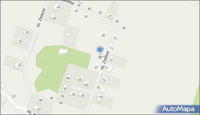 Wierzyce, Osiedle Zielone, 68, mapa Wierzyce