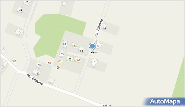 Wierzyce, Osiedle Zielone, 75, mapa Wierzyce