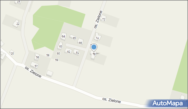 Wierzyce, Osiedle Zielone, 76, mapa Wierzyce