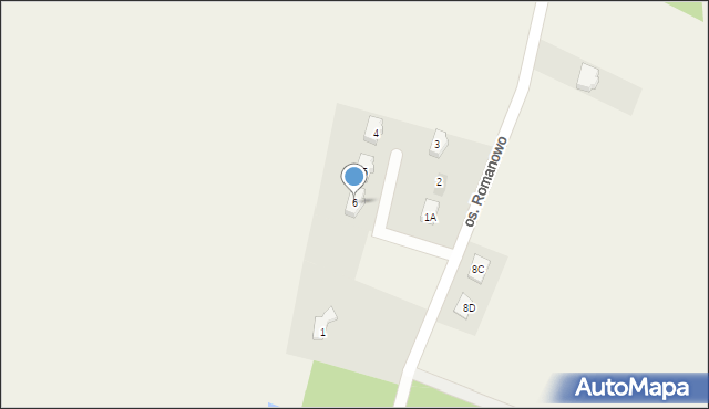 Wilcze Błota, Osiedle Romanowo, 6, mapa Wilcze Błota