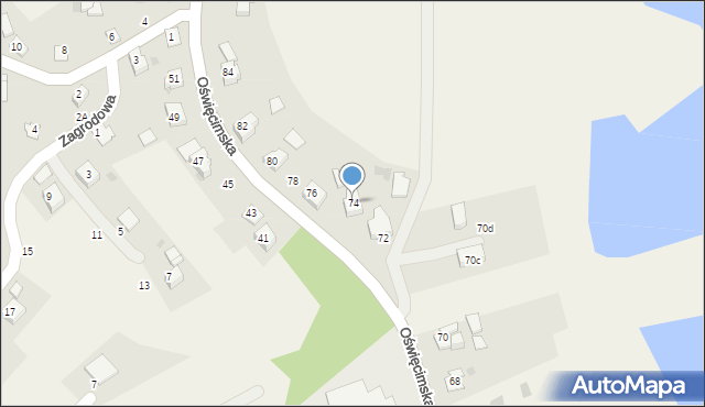 Wilczkowice, Oświęcimska, 74, mapa Wilczkowice