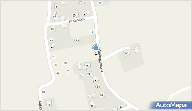 Wilczkowice, Oświęcimska, 77, mapa Wilczkowice