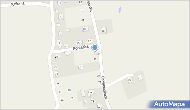 Wilczkowice, Oświęcimska, 85, mapa Wilczkowice