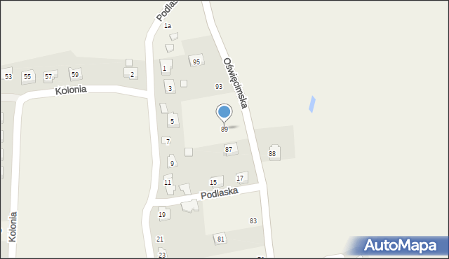 Wilczkowice, Oświęcimska, 89, mapa Wilczkowice