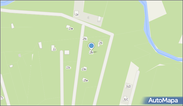 Wilga, Ostrówek, 25i, mapa Wilga