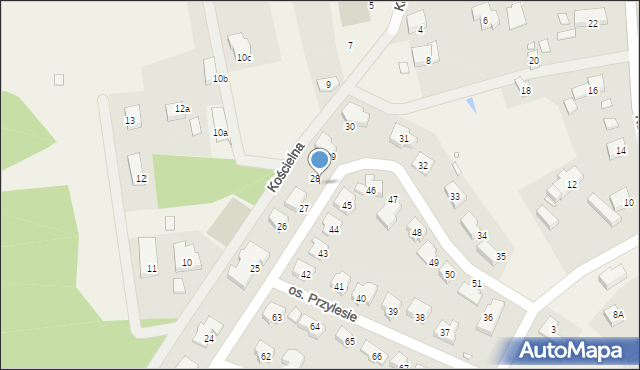 Wilkanowo, Osiedle Przylesie, 28, mapa Wilkanowo