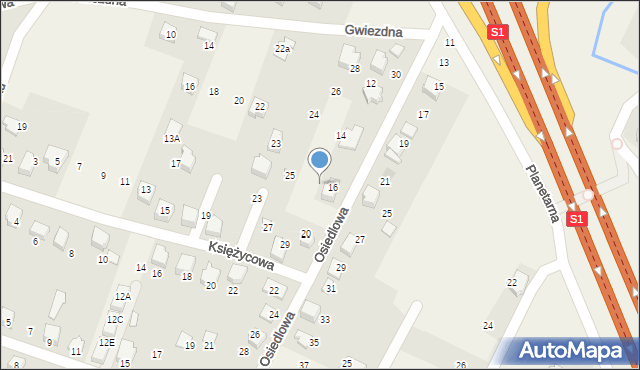 Wilkowice, Osiedlowa, 18, mapa Wilkowice