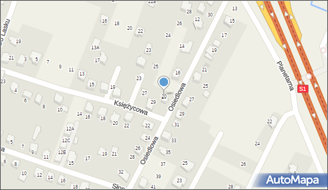 Wilkowice, Osiedlowa, 20, mapa Wilkowice